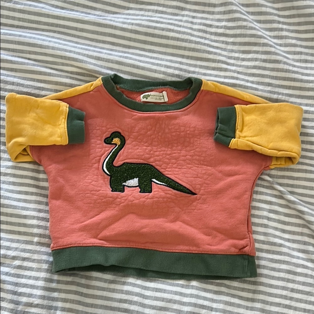 Monica + Andy Boxy Crewneck Dino Sweatshirt. SIze 2T